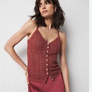 White House Black Market Burgundy Camisole